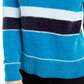 Maison Jules Women's Striped Metallic Chenille Sweater Blue Size X-Large