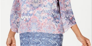 JM Collection Women's Embellished Angel Sleeve Top PinkSize L