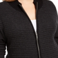 Karen Scott Women's Textured Zip Front Cardigan Black Size 1X