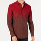 INC International Concepts Men's Heathered Ombre Shirt Red Size Medium