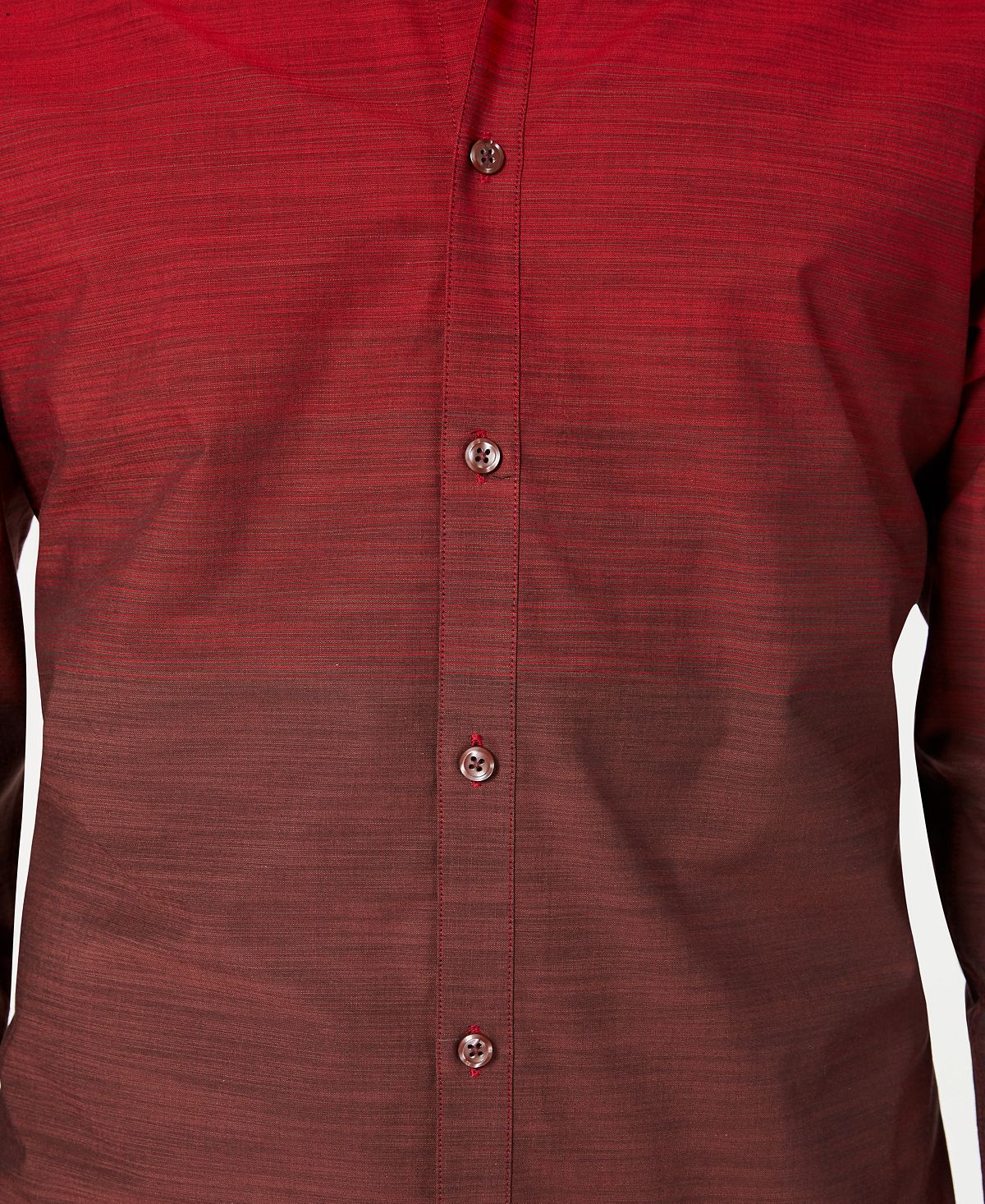 INC International Concepts Men's Heathered Ombre Shirt Red Size Medium