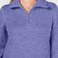 Karen Scott Women's Wing Collar Zip Neck Sweater Purple Size XX-Large
