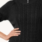 Karen Scott Women's Button Trim Mock Neck Sweater Black Size XX-Large