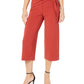 Alfani Women's Deep Dress Culotte Tie Waist Stretch Pants Red Size 4