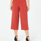 Alfani Women's Deep Dress Culotte Tie Waist Stretch Pants Red Size 4