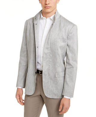 Alfani Men's Chambray Jacket Gray Size X-Large