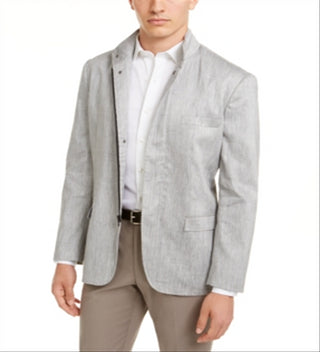Alfani Men's Chambray Jacket Gray Size X-Large