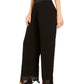 Alfani Women's Pull on Lace Trim Palazzo Pants Black Size Medium