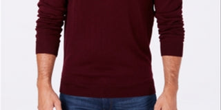 Club Room Men's Long Sleeve Crew Neck Classic Fit Sweater Purple Size X-Large