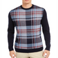 Club Room Men's Plaid Panel Merino Wool Blend Sweater Blue Size X-Large