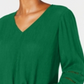 INC International Concepts Women'sTie Front Top Green Size Medium