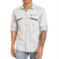 INC International Concepts Men's Textured Utility Shirt Gray Size Small