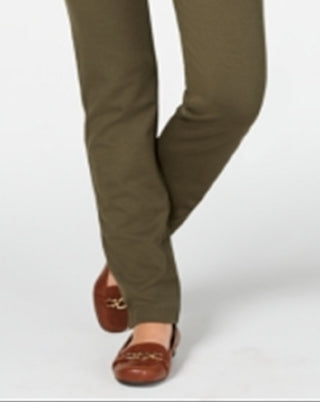 Charter Club Women's Cambridge Pull on Ponte Pants Green Size 18