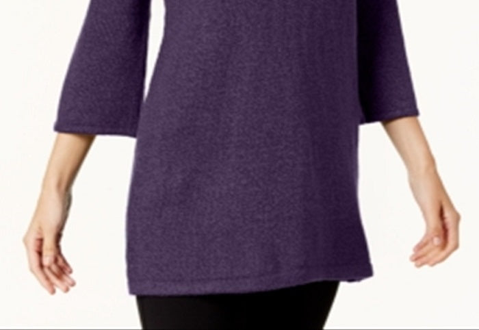 Karen Scott Women's Cowlneck Tunic Purple Size Large
