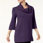 Karen Scott Women's Cowlneck Tunic Purple Size Large