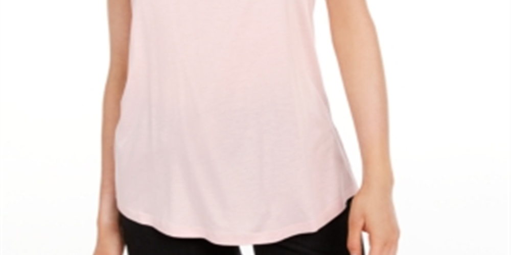 Maison Jules Women's Scoop Neck T-Shirt Pink Size Large