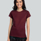 Maison Jules Women's Tie Back Solid T-Shirt Red Size Small