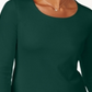 Karen Scott Women's Cotton Scoop Neck Top Green Size X-Large