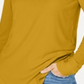 INC International Concepts Women's Gold Textured Long Sleeve Scoop Neck T-Shirt Yellow Size X-Large