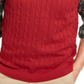 Club Room Men's Cable-Knit Cotton Sweater Vest Red Size Large