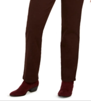 Style & Co Women's Curvy Fit Straight Leg Jeans Brown Size 16 S
