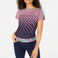 JM Collection Women's Printed Top Pink Size Small