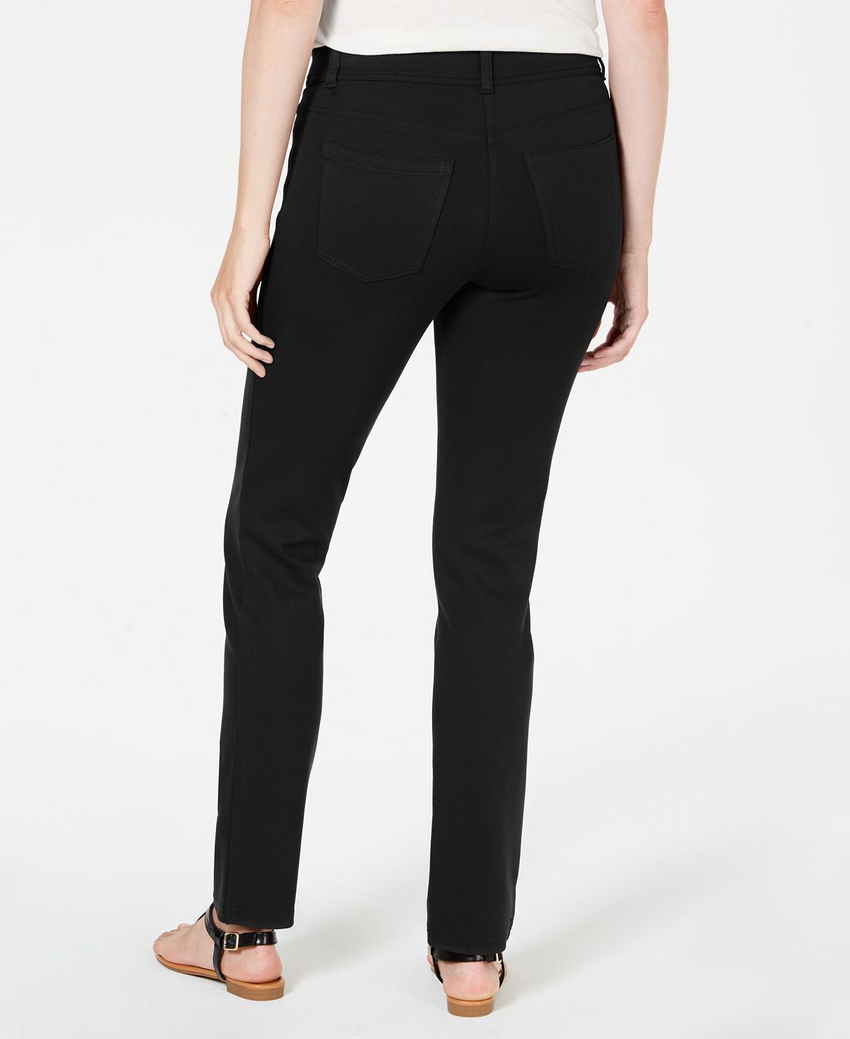 Style & Co Women's Ponte Knit Skinny Pants Black Size 10 Petite