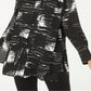 Alfani Women's Printed Popover Tunic Top Black Size X-Small