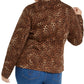 Charter Club Women's Plus Cheetah Print Jacket Brown Size 4X