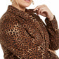 Charter Club Women's Plus Cheetah Print Jacket Brown Size 4X