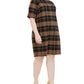 Alfani Women's Printed Sheath Dress Black Size 26W