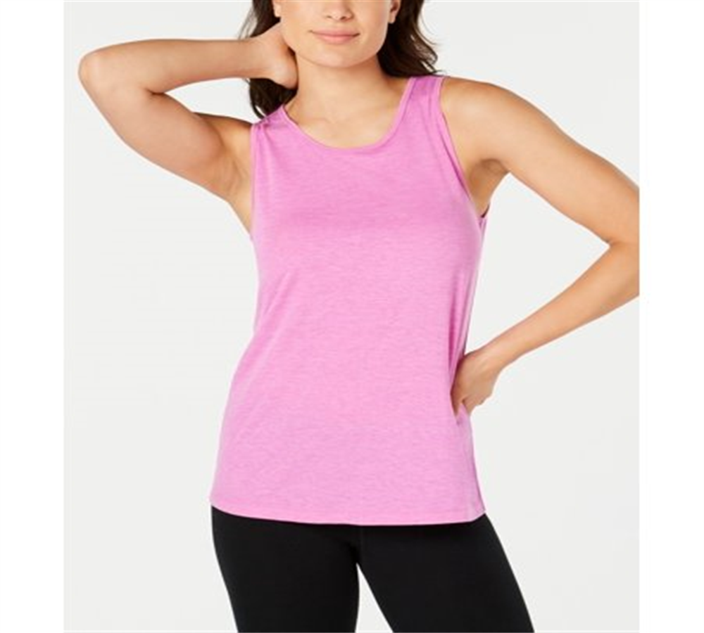 Ideology Women's Purple Mesh Back Tank Top Size Large