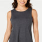 Ideology Women's Tie Back Tank Top Gray Size XX-Large