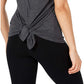 Ideology Women's Tie Back Tank Top Gray Size XX-Large