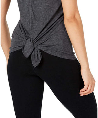 Ideology Women's Tie Back Tank Top Gray Size XX-Large