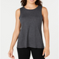 Ideology Women's Tie Back Tank Top Gray Size XX-Large