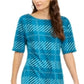 Alfani Women's Plaid Sheath Dress Plaid Blue Size 18