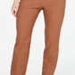 Charter Club Women's Cambridge Skinny Pull on Tummy Control Pants -Brown- Size 4