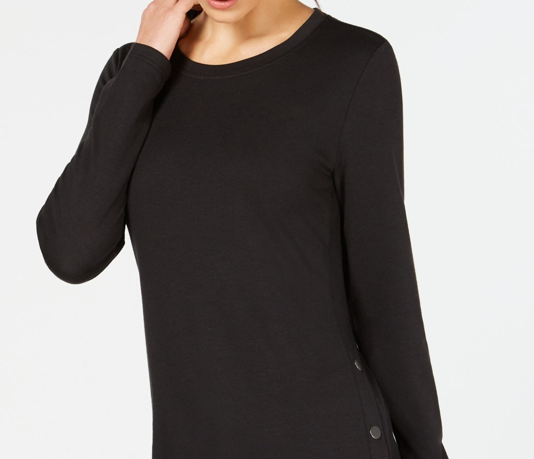 ID Ideology Women's Side Snap Tunic Black Size XX-Large