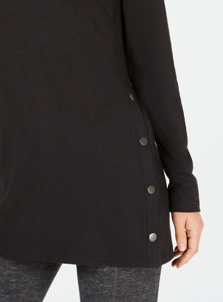 ID Ideology Women's Side Snap Tunic Black Size XX-Large