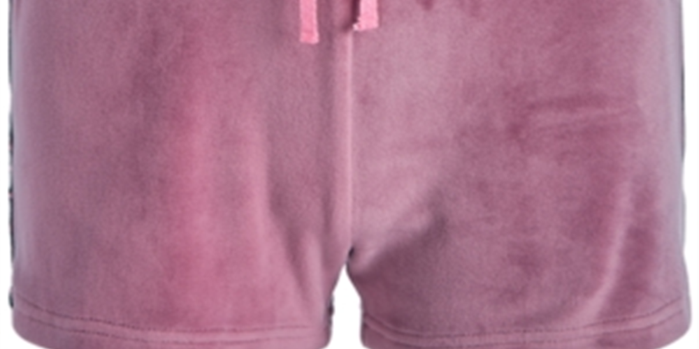 Ideology Big Girl's Side Taped Velour Shorts Purple Size Large
