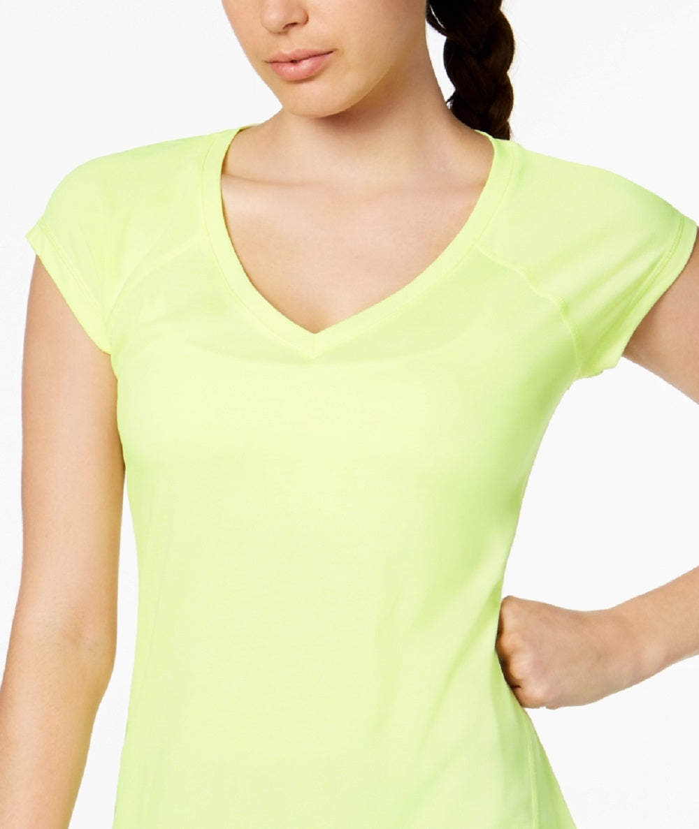 ID Ideology Women's Essentials Rapidry Heathered T-Shirt Yellow Size 1X