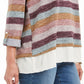 Style & Co Women's Striped Layered Look Sweater Purple Size Petite M