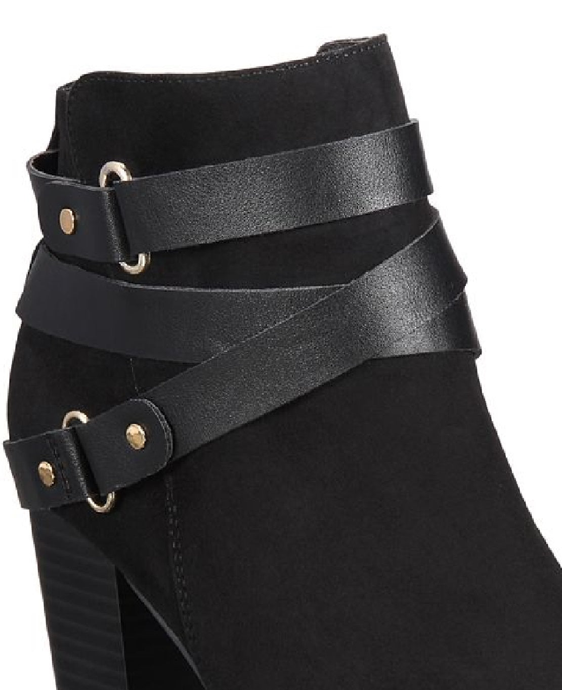 Material Girl Women's Melany Faux Suede Ankle Booties Black Size 9.5 M