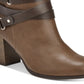 Material Girl Women's Melany Strappy Solid Ankle Boots Brown Size 7 M