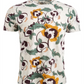 American Rag Men's Floral Print Crew Neck T-Shirt Brown Size XX-Large