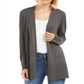 Charter Club Women's Open Front Cardigan Gray Size X-Large