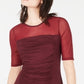 INC International Concepts Women's Ruched Illusion Top Red Size X-Large