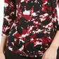 JM Collection Women's Floral Print Top Black -Size Petite XL
