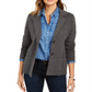 Charter Club Women's Sweater Blazer Jacket Gray Size Medium